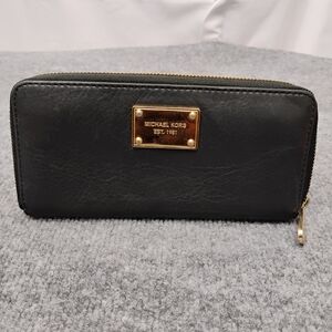 Michael Kors Black Wallet with Gold Accents